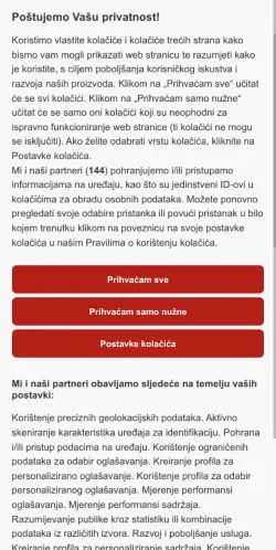 Sponsorlu makaleler için Hırvatistan medyası Coolinarika sitesinin önizlemesi
