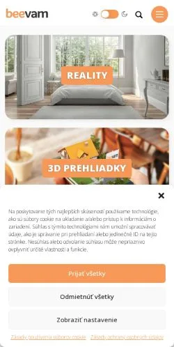 Aperçu du site Beevam, média de Slovaquie pour articles sponsorisés