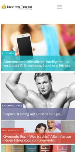 Anteprima del sito Bauch Weg Tipps, media di Germania per articoli sponsorizzati