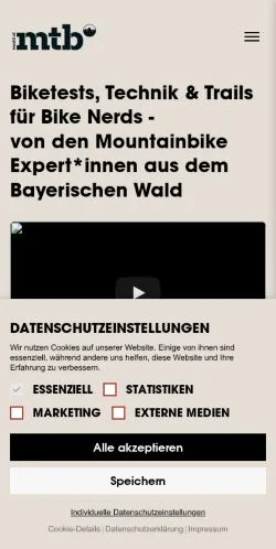 Aperçu du site World Of MTB, média de Allemagne pour articles sponsorisés