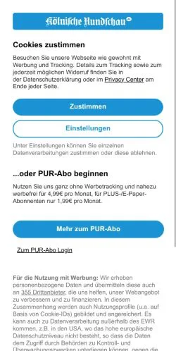 Anteprima del sito Rundschau Online, media di Germania per articoli sponsorizzati