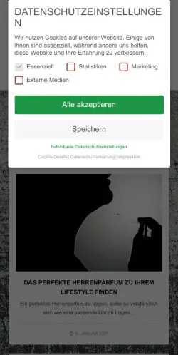Anteprima del sito Fashion-Guy, media di Germania per articoli sponsorizzati