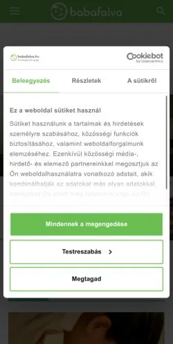 Anteprima del sito Babafalva, media di Ungheria per articoli sponsorizzati