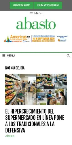 Preview of the Abasto website, a media outlet in Spain for sponsored articles