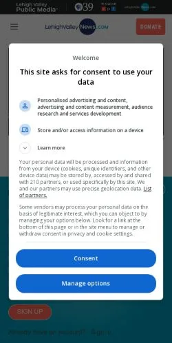 Anteprima del sito LehighValleyNews, media di Stati Uniti per articoli sponsorizzati