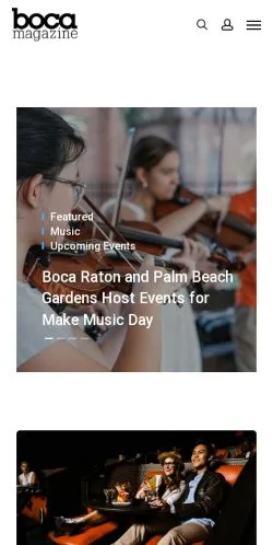 Sponsorlu makaleler için Amerika Birleşik Devletleri medyası Boca Raton Magazine sitesinin önizlemesi