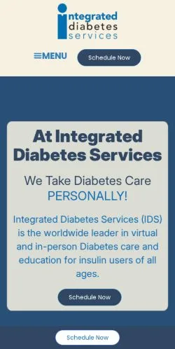 Vista previa del sitio Integrated Diabetes, medio de Estados Unidos para artículos patrocinados