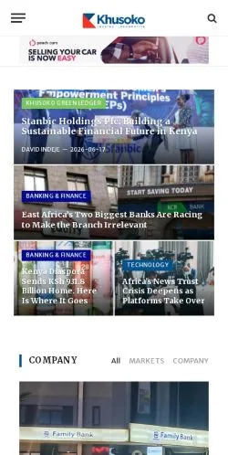 Preview of the Khusoko website, a media outlet in United Kingdom for sponsored articles