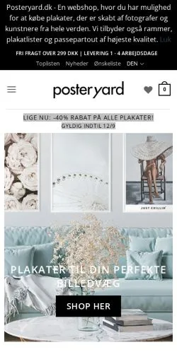 Sponsorlu makaleler için Danimarka medyası Posteryard sitesinin önizlemesi