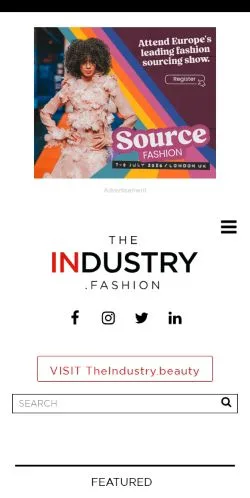 Anteprima del sito TheIndustry, media di Regno Unito per articoli sponsorizzati