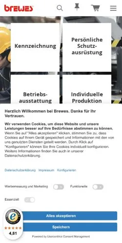Preview of the Brewes Kennzeichnung website, a media outlet in Germany for sponsored articles