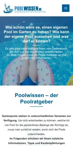 Podgląd witryny Poolratgeber, medium z kraju Niemcy do artykułów sponsorowanych
