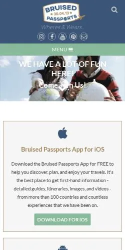 Anteprima del sito Bruised Passports, media di Stati Uniti per articoli sponsorizzati