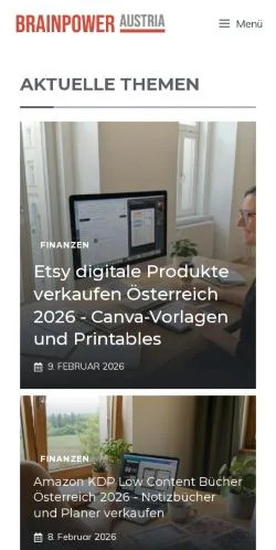 Anteprima del sito Brainpower Austria, media di Austria per articoli sponsorizzati