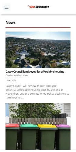 Anteprima del sito Star Community, media di Australia per articoli sponsorizzati