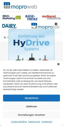 Forhåndsvisning af Moproweb, medie fra Tyskland til sponsorerede artikler