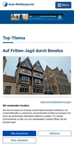 Anteprima del sito Auto-Medienportal, media di Germania per articoli sponsorizzati