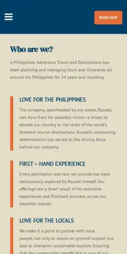 스폰서 기사용 미국 매체 e-Philippines 사이트 미리보기