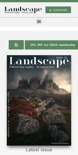 Anteprima del sito Landscape and Wildlife Photo Magazines, media di Stati Uniti per articoli sponsorizzati
