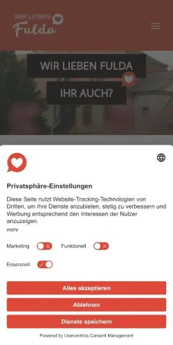 Anteprima del sito Wir Lieben Fulda, media di Germania per articoli sponsorizzati