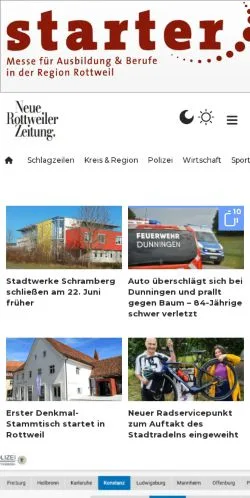 Podgląd witryny NRWZ, medium z kraju Niemcy do artykułów sponsorowanych