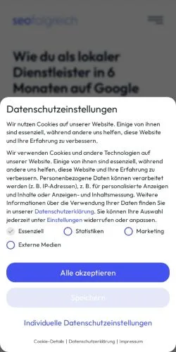 Anteprima del sito SEOfolgreich, media di Germania per articoli sponsorizzati
