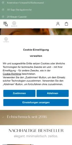 Voorbeeld van de site Modabilé, medium uit Duitsland voor gesponsorde artikelen