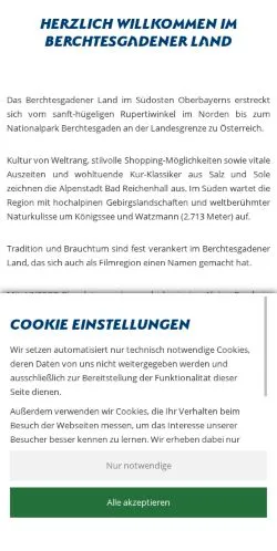 Anteprima del sito Berchtesgadener Land, media di Germania per articoli sponsorizzati