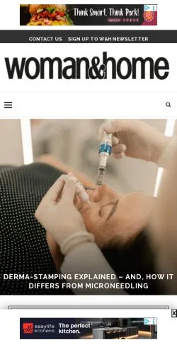 Anteprima del sito Woman and Home, media di Stati Uniti per articoli sponsorizzati