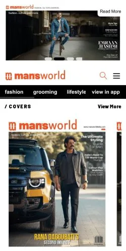 스폰서 기사용 미국 매체 Mans World India 사이트 미리보기