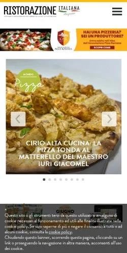Anteprima del sito Ristorazione Italiana Magazine, media di Italia per articoli sponsorizzati