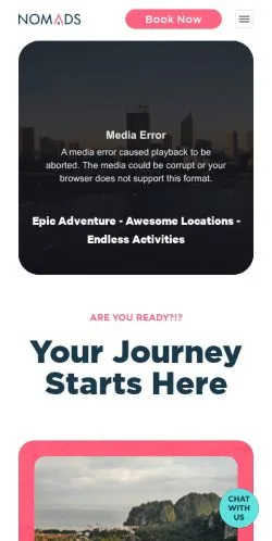 Anteprima del sito Nomads World, media di Australia per articoli sponsorizzati