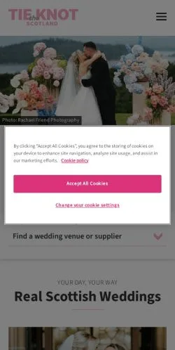 Anteprima del sito Tie The Knot Scotland, media di Stati Uniti per articoli sponsorizzati