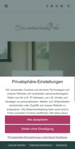 Podgląd witryny Schwesternliebe & Wir, medium z kraju Niemcy do artykułów sponsorowanych