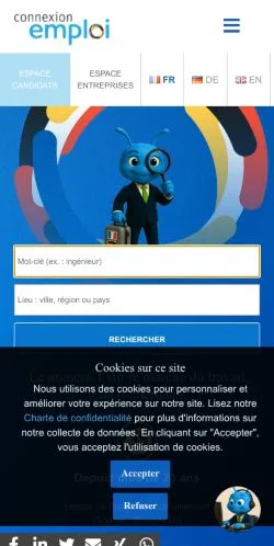 Anteprima del sito Connexion-Emploi, media di Germania per articoli sponsorizzati