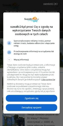 Anteprima del sito Suwalski Dziennik Internetowy, media di Polonia per articoli sponsorizzati