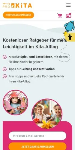 Anteprima del sito PRO Kita, media di Germania per articoli sponsorizzati