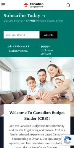 Anteprima del sito Canadian Budget Binder, media di Stati Uniti per articoli sponsorizzati