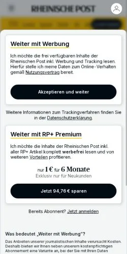 Anteprima del sito RP ONLINE, media di Germania per articoli sponsorizzati