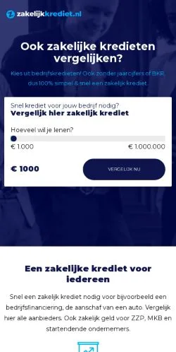 Anteprima del sito Snel Zakelijk Krediet, media di Paesi Bassi per articoli sponsorizzati