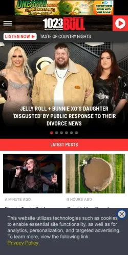Anteprima del sito 102.3 The Bull, media di Stati Uniti per articoli sponsorizzati