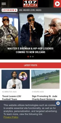 Forhåndsvisning af 107 JAMZ, medie fra USA til sponsorerede artikler