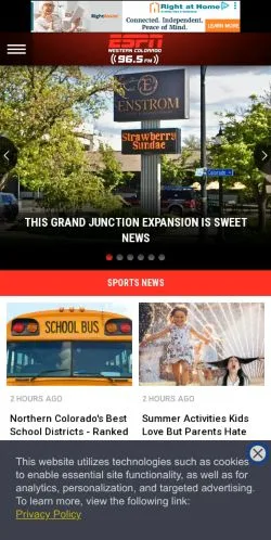 스폰서 기사용 미국 매체 ESPN Western Colorado 사이트 미리보기