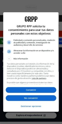 Aperçu du site RPP Noticias, média de Espagne pour articles sponsorisés
