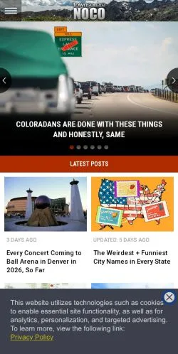 Preview of the Townsquare Fort Collins website, a media outlet in United States for sponsored articles