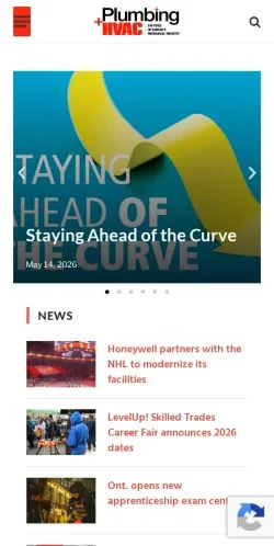 Anteprima del sito Plumbing and HVAC, media di Canada per articoli sponsorizzati