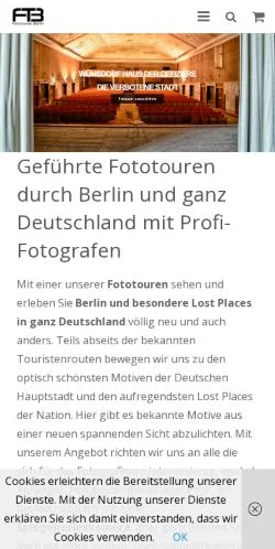 Podgląd witryny Fototouren Berlin, medium z kraju Niemcy do artykułów sponsorowanych