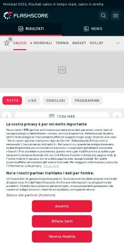 Forhåndsvisning af Flashscore, medie fra Italien til sponsorerede artikler