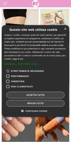 Anteprima del sito BeautyTester, media di Italia per articoli sponsorizzati