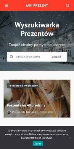 Anteprima del sito Eksperci w Prezentach, media di Polonia per articoli sponsorizzati